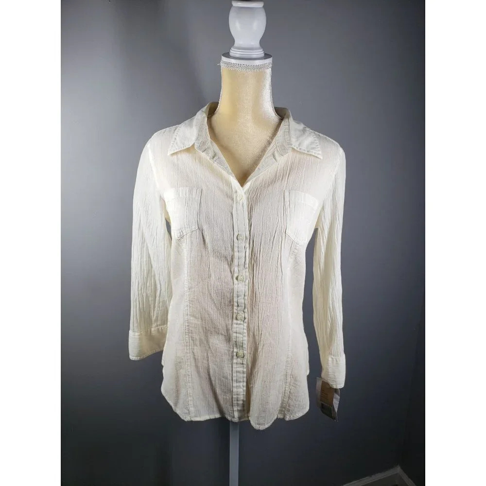 DKNY Button Up Shirt Women's Size L